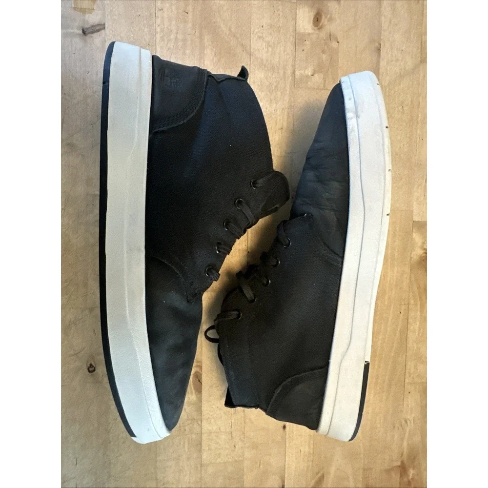 Timberland Mens Davis Square Chukka‎ Black Nubuck Shoes Sneakers Size 10 US
